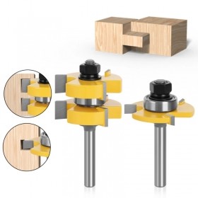 어셈블리 조인트 트리머날 비트 베어링 라우터 6mm 샹크 2P